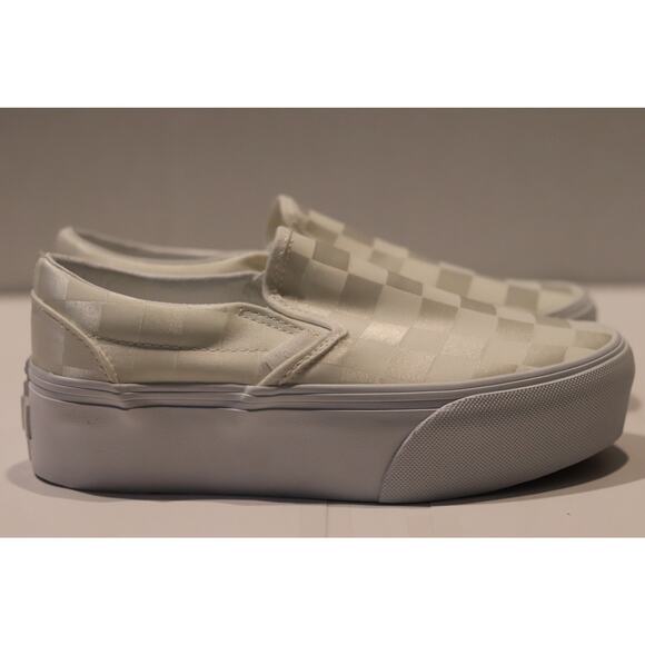 Vans Classic Slip-On Stackform Satin Checkerboard Sz 6 - Picture 2 of 8
